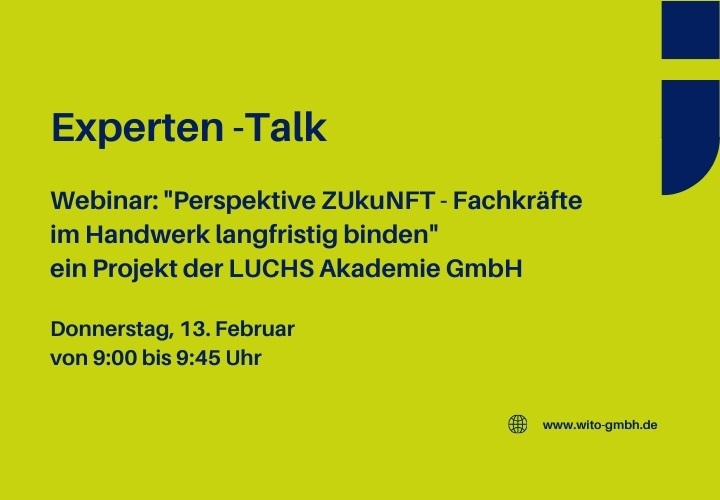 Ankündigung Webinar mit Expertentalk