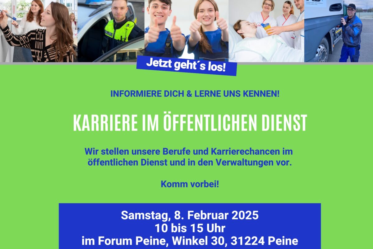 Ankündigung Jobmesse Karriere im Öffentlichen Dienst 8. Februar