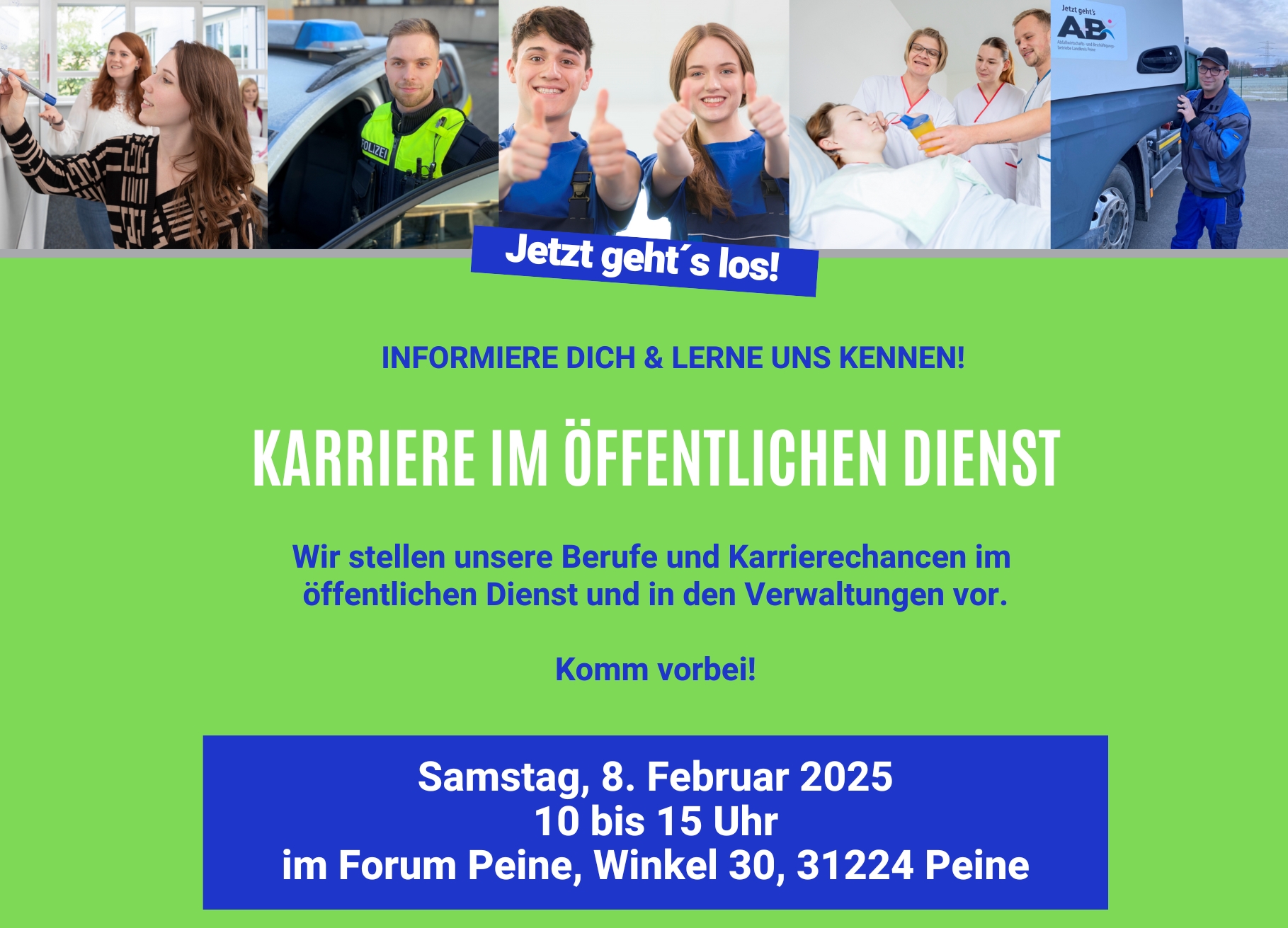 Ankündigung Jobmesse Karriere im Öffentlichen Dienst 8. Februar