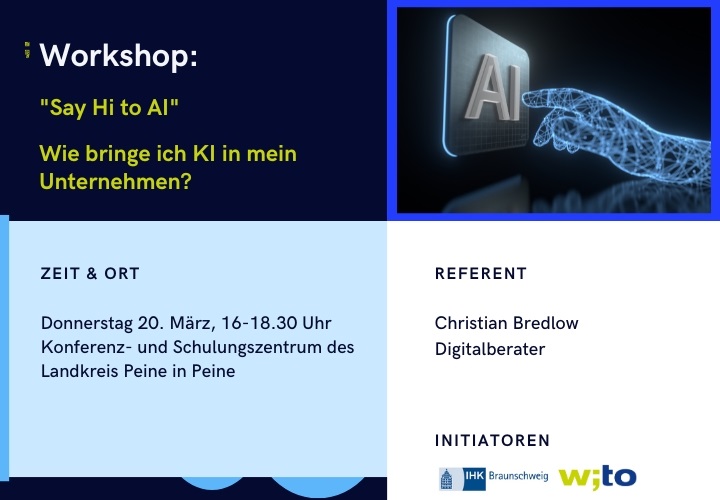 Ankündigung Workshop: Say Hi to AI