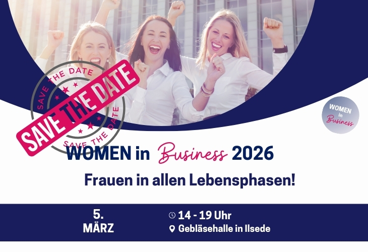 Ankündigung Netzwerkevent WOMEN in Business am 5. März 2026