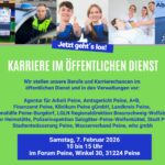 Ankündigung Jobmesser Karriere im Öffentlichen Dienst am 7. Februar im Forum Peine