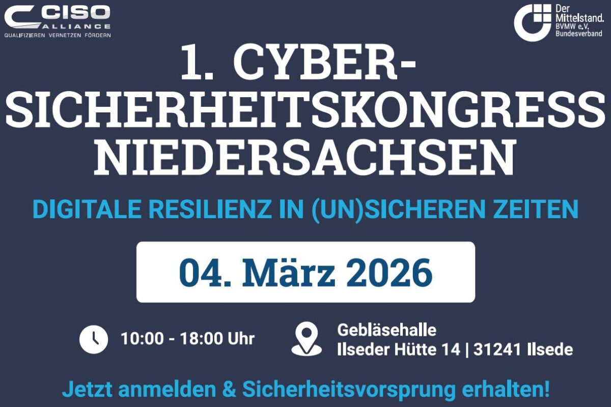 1. Cyber-Sicherheitskongress Niedersachsen am 4. März in der Gebläsehalle