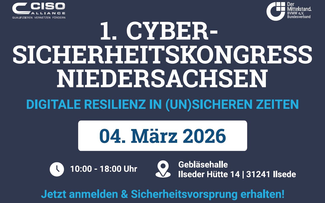 1. Cyber-Sicherheitskongress Niedersachsen am 4. März in der Gebläsehalle