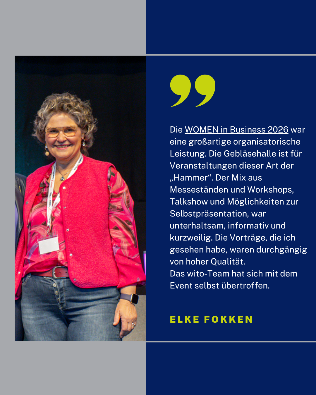 Feedback Elke Fokken Feedback zur WOMEN in Business März 2026