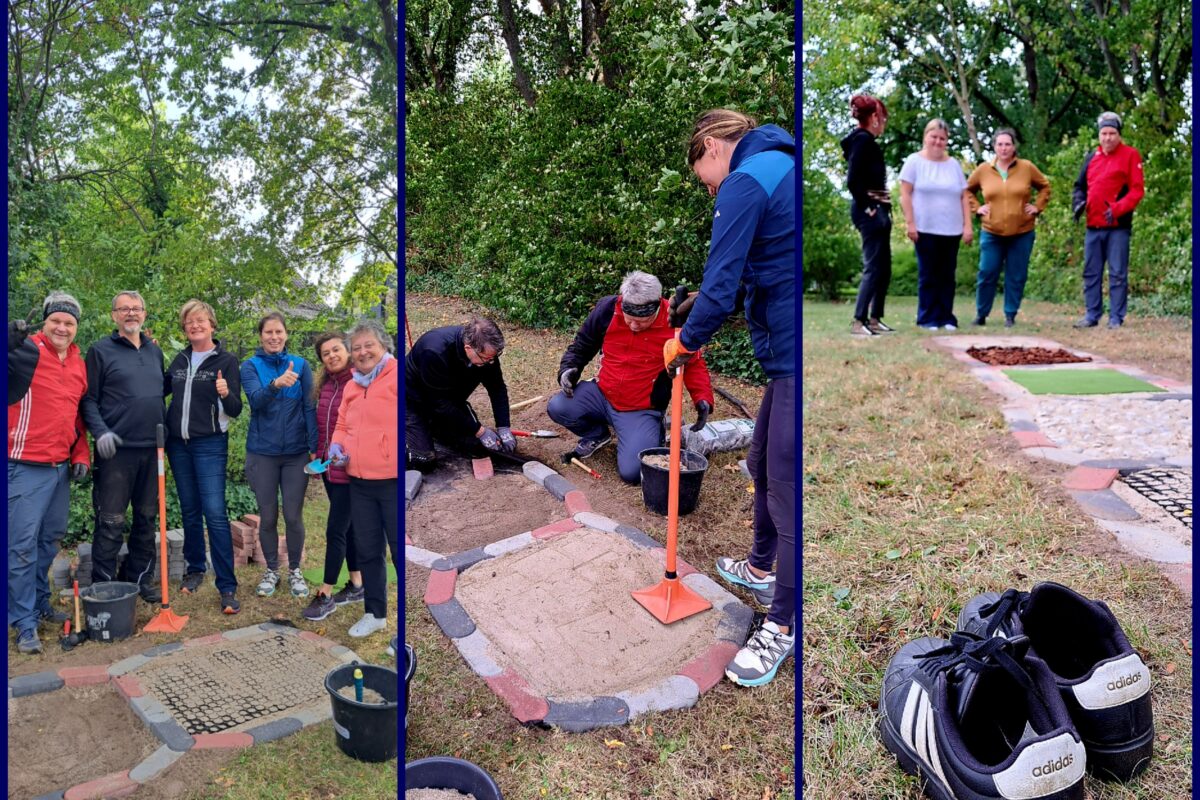 Auch in diesem Jahr waren wir als wito-Team beim Social Day „Brücken bauen“ dabei. Sechs Kolleginnen und Kollegen haben den Schreibtisch gegen Schippe, Schaufel und Gummihammer getauscht und im Familienzentrum Kunterbunt ordentlich mit angepackt. 💪 Unsere Aufgabe: Einen Barfußpfad für die Kleinsten in der Krippe bauen. Erde bewegen, vorbereiten, hämmern, gestalten – gemeinsam ging es Schritt für Schritt voran. Und das Ergebnis kann sich sehen lassen!