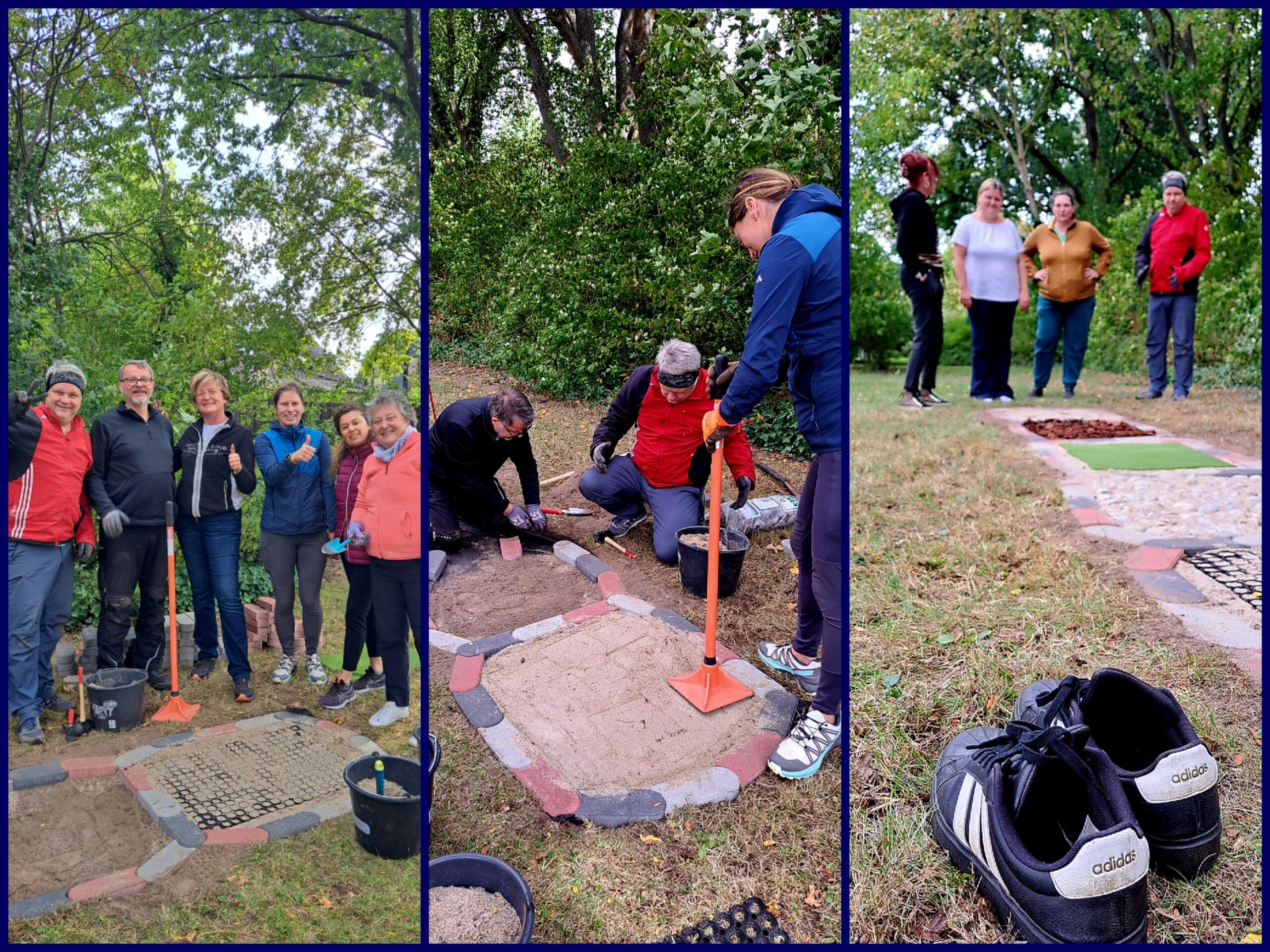 Auch in diesem Jahr waren wir als wito-Team beim Social Day „Brücken bauen“ dabei. Sechs Kolleginnen und Kollegen haben den Schreibtisch gegen Schippe, Schaufel und Gummihammer getauscht und im Familienzentrum Kunterbunt ordentlich mit angepackt. 💪 Unsere Aufgabe: Einen Barfußpfad für die Kleinsten in der Krippe bauen. Erde bewegen, vorbereiten, hämmern, gestalten – gemeinsam ging es Schritt für Schritt voran. Und das Ergebnis kann sich sehen lassen!
